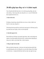 28 điều giúp bạn sống vui vẻ và khoẻ mạnh pps