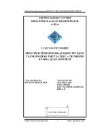 Phân tích hoạt động tín dụng tại ngân hàng thương mại cổ phần á châu chi nhánh kỳ hòa  Tp HCM