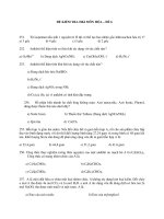 ĐỀ KIỂM TRA HKI MÔN HÓA – ĐỀ 6 docx