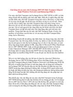 Cân bằng tải các máy chủ Exchange 2007 SP1 Hub Transport bằng kỹ thuật Windows Network Load Balancing (Phần 1) ppsx