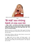 ''''Bí mật'''' sau những hành vi của con trẻ doc