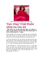 ''''Cực nhạy'''' 5 bài thuốc chữa ho cho trẻ ppt