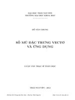 số mũ đặc trưng vectơ và ứng dụng