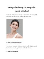 Những điều cấm kỵ khi trang điểm bạn đã biết chưa? pps