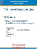 Thiết lập quan hệ giữa các bảng docx