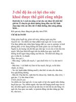 3 chế độ ăn có lợi cho sức khoẻ được thế giới công nhận potx