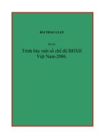 Bài thảo luận về Bảo hiểm xã hội pps