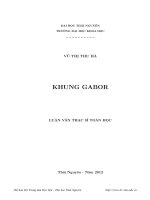 Luận văn thạc sĩ khung gabor