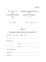 MẪU BIÊN BẢN Niêm phong, mở niêm phong thuốc, mỹ phẩm và trang thiết bị y tế docx