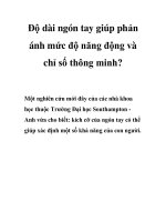 Độ dài ngón tay giúp phản ánh mức độ năng động và chỉ số thông minh? pps
