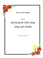 Đồ án tốt nghiệp xây dựng kè chắn sóng cảng Lạch Huyện ppsx