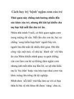 Cách hay trị ‘bệnh’ ngậm cơm của trẻ ppt