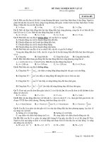 ĐỀ TRẮC NGHIỆM MƠN VẬT LÍ - Mã đề thi 485 pptx