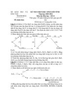 KỲ THI CHỌN HỌC SINH GIỎI TỈNH Năm học 2010-2011 Môn thi: Hóa học – Đề 21 pptx