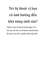 Trẻ bị thoát vị bẹn có ảnh hưởng đến khả năng sinh sản? pdf