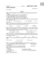 KIỂM TRA 1 TIẾT - MÃ ĐỀ 303 docx