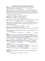 KIỂM TRA CHẤT LƯỢNG HÓA HỌC – MÃ ĐỀ 007 docx