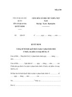 MẪU QUYẾT ĐỊNH Cưỡng chế thi hành quyết định xử phạt vi phạm hành chính về thuốc, mỹ phẩm và trang thiết bị y tế ppsx