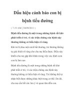 Dấu hiệu cảnh báo con bị bệnh tiểu đường docx