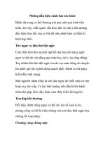 Những dấu hiệu cảnh báo sức khỏe doc