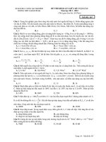 ĐỀ THI KHẢO SÁT GIỮA KÌ I VẬT LÍ 12 Năm học 2011 - 2012 MÃ ĐỀ: 567 doc