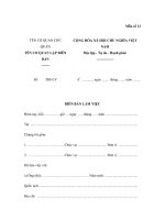 MẪU BIÊN BẢN LÀM VIỆC pps