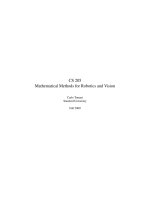 CS 205 Mathematical Methods for Robotics and Vision - Chapter 1 pps