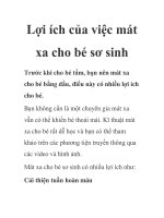 Lợi ích của việc mát xa cho bé sơ sinh potx