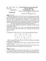 KỲ THI CHỌN HỌC SINH GIỎI TỈNH Năm học 2010-2011 Môn thi: Hóa học – Đề 14 ppsx