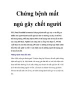 Chứng bệnh mất ngủ gây chết người pdf