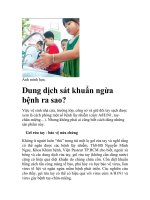 Dung dịch sát khuẩn ngừa bệnh ra sao? doc