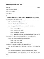 Nghiên cứu Khoa học: Đạo đức kinh doanh  Thực trạng và giải pháp