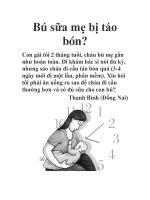 Bú sữa mẹ bị táo bón? docx
