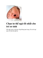 Chọn tư thế ngủ tốt nhất cho trẻ sơ sinh ppsx