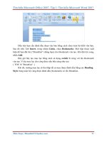 Giáo trình - Tìm hiểu Microsoft Office 2007 - Tập 1 - Lê Văn Hiếu - 6 ppt