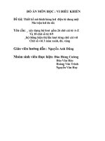 ĐỒ ÁN MÔN HỌC : VI ĐIỀU KHIỂN