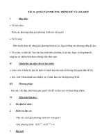 Tiết 34 §5 BÀI TẬP PHƯƠNG TRÌNH MŨ VÀ LOGARIT doc