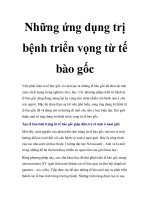 Những ứng dụng trị bệnh triển vọng từ tế bào gốc pot