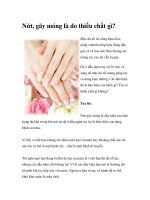 Nứt, gãy móng là do thiếu chất gì? docx
