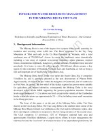 INTEGRATED WATER RESOURCES MANAGEMENT IN THE MEKONG DELTA VIET NAM pps