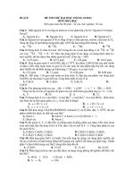 KIỂM TRA TRẮC NGHIỆM MÔN HOÁ HỌC LỚP 12 - Đề số 8 pot