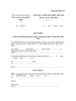 Mẫu quyết định số 07: Quyết định cưỡng chế thi hành quyết định xử phạt vi phạm hành chính về khám bệnh, chữa bệnh pot