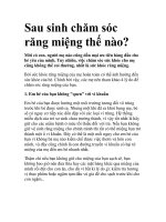 Sau sinh chăm sóc răng miệng thế nào? potx