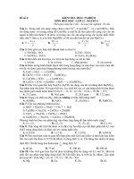 KIỂM TRA TRẮC NGHIỆM MÔN HOÁ HỌC LỚP 12 - Đề số 4 ppt