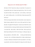 Mạng cục bộ - LAN : Giới thiệu mạng WAN- Phần V pdf