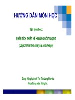 SLIDE HƯỚNG DẪN MÔN HỌC - PHÂN TÍCH THIẾT KẾ HƯỚNG ĐỐI TƯỢNG potx