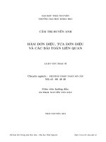 Hàm đơn điệu, tựa đơn điệu và các bài toán liên quan