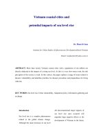 Vietnam coastal cities and potential impacts of sea level rise pps