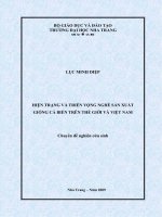 Hiện trạng và triển vọng nghề sản xuất giống cá biển  trên thế giới và việt nam