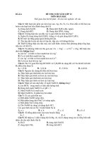 KIỂM TRA TRẮC NGHIỆM MÔN HOÁ HỌC LỚP 12 - Đề số 6 pdf